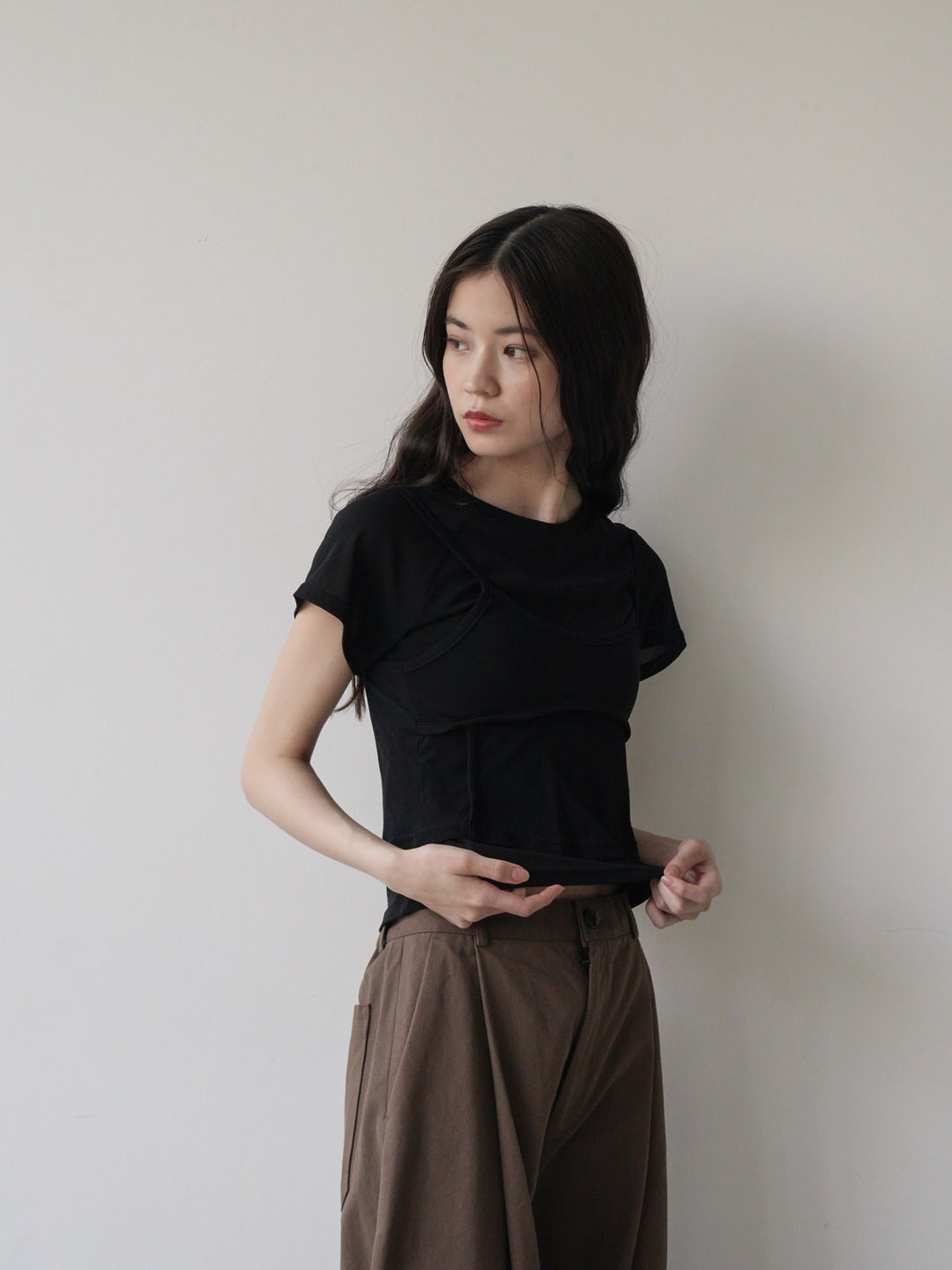 mesh camisole tee