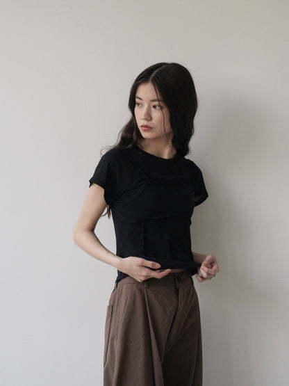 mesh camisole tee