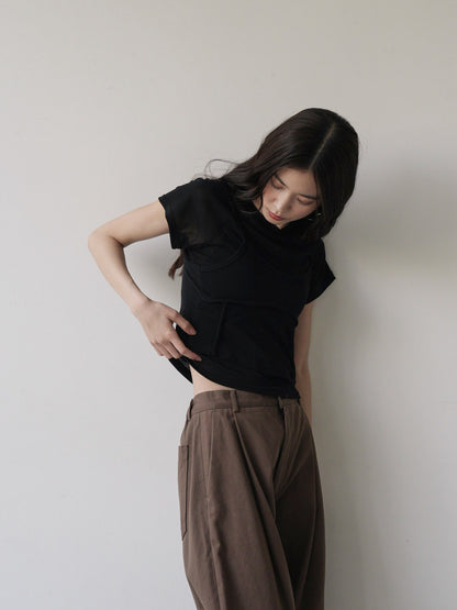 mesh camisole tee