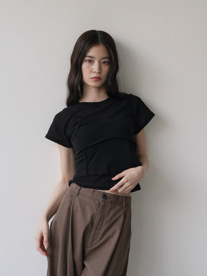 mesh camisole tee