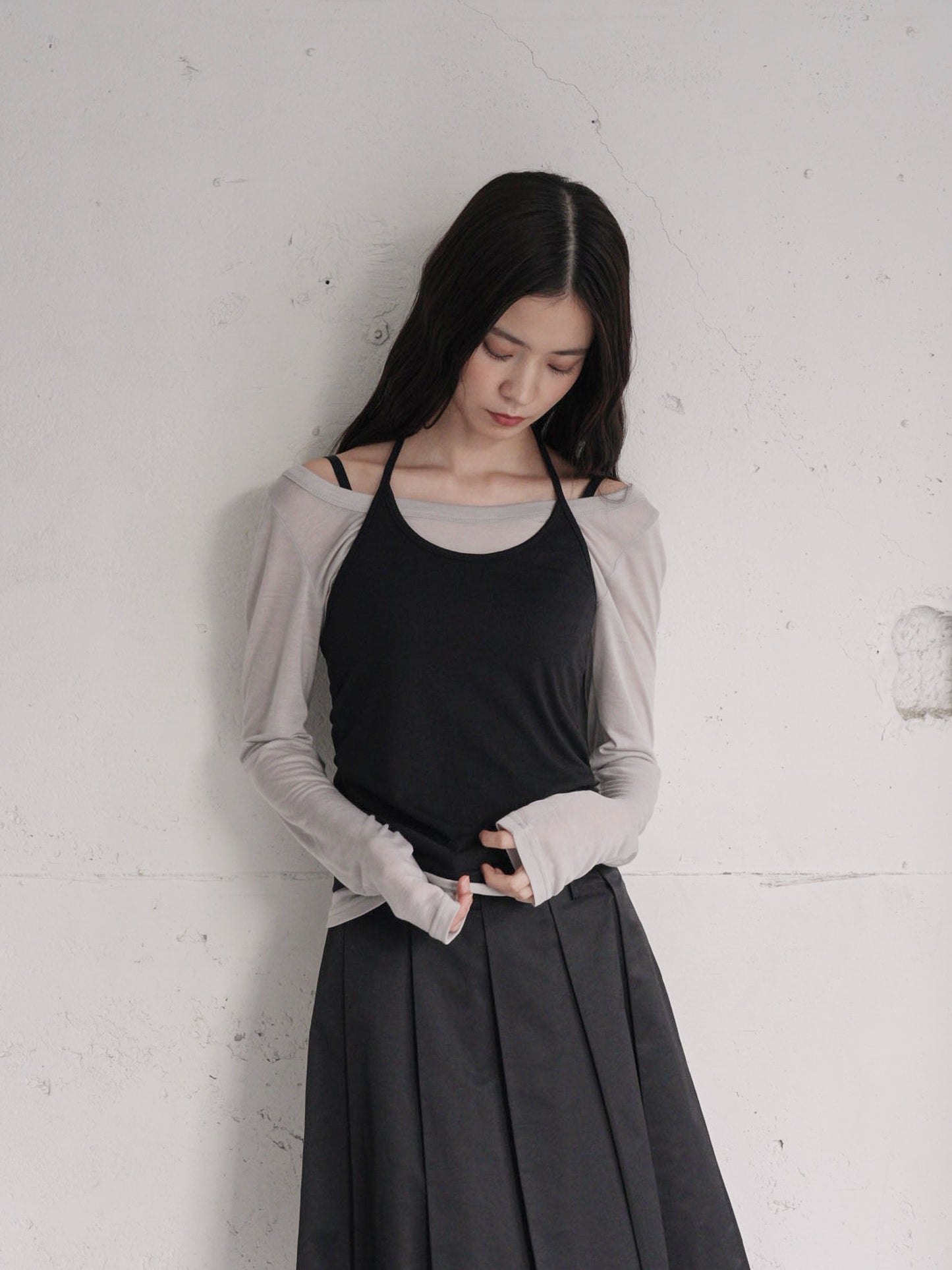halter layered set tops