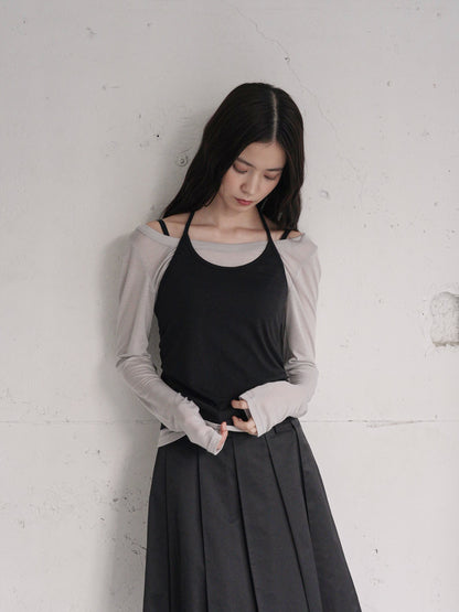 halter layered set tops