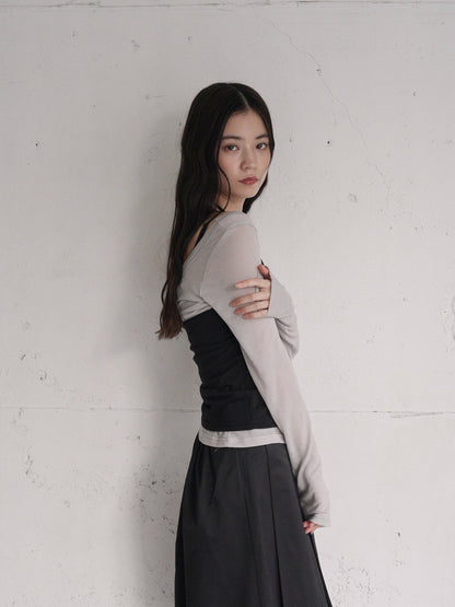 halter layered set tops