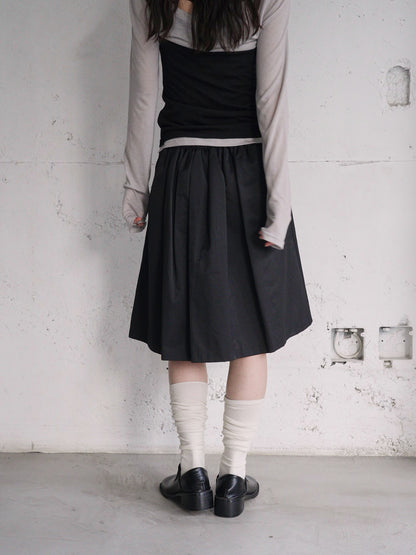 pleats midi skirt