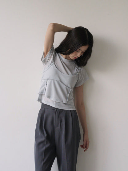 mesh camisole tee