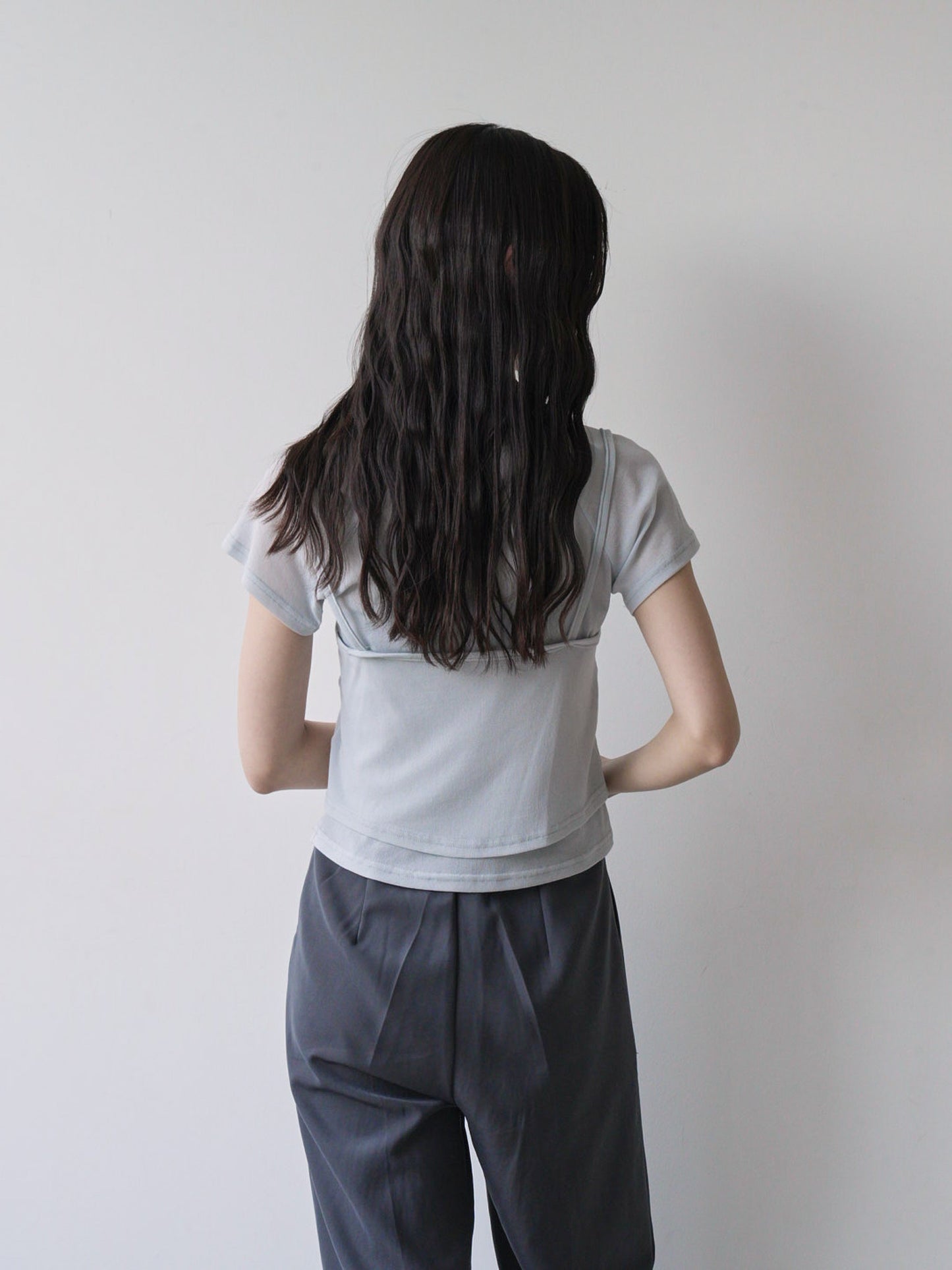 mesh camisole tee