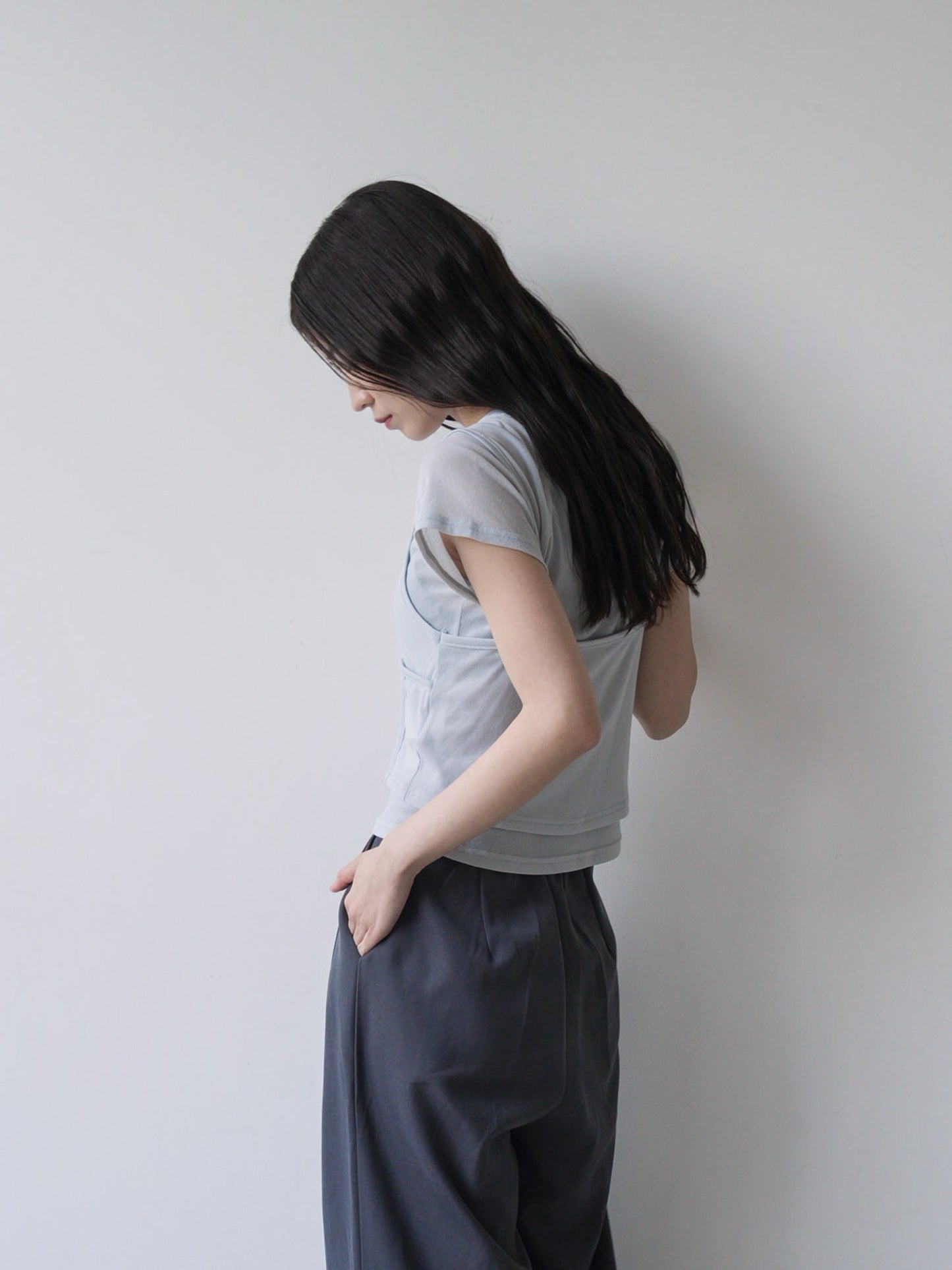 mesh camisole tee