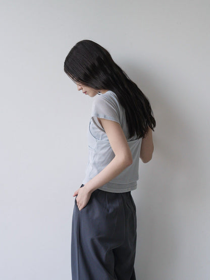 mesh camisole tee