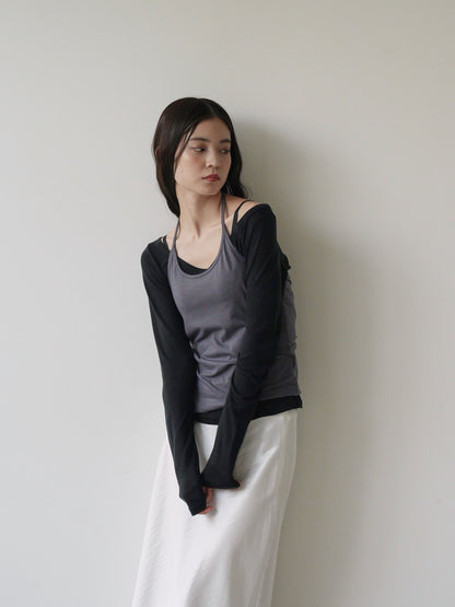 halter layered set tops
