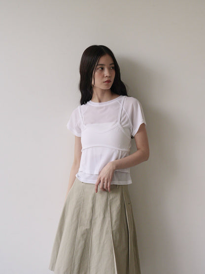 mesh camisole tee