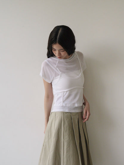 mesh camisole tee
