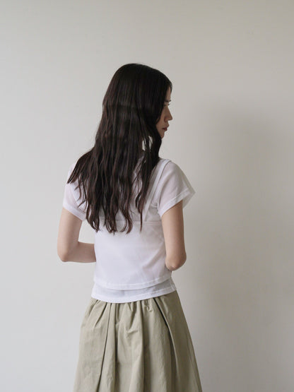 mesh camisole tee