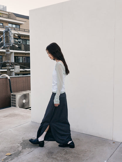 stripe maxi skirt