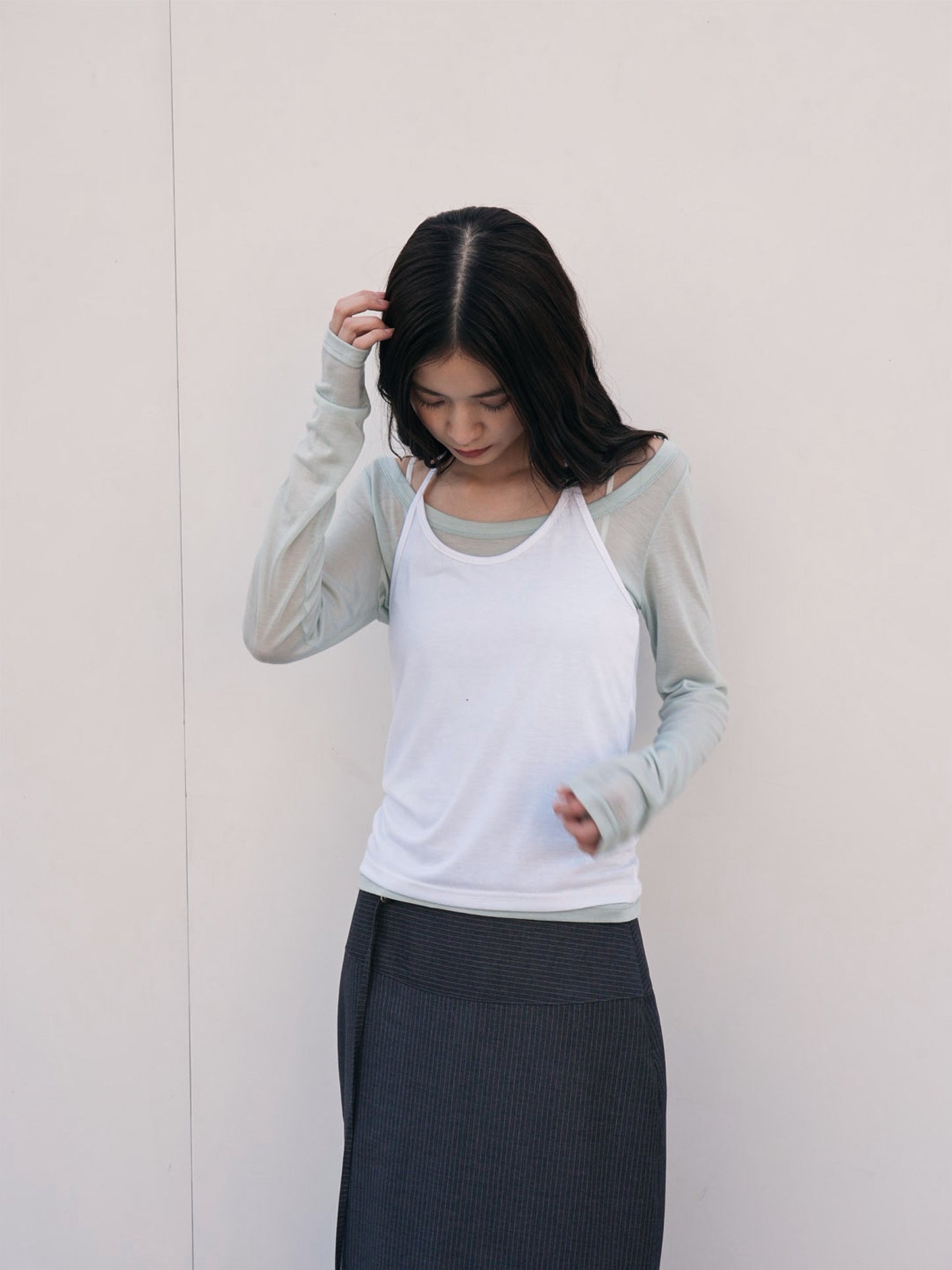 halter layered set tops