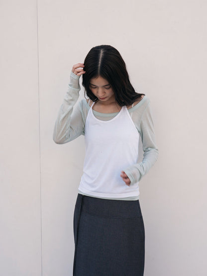 halter layered set tops