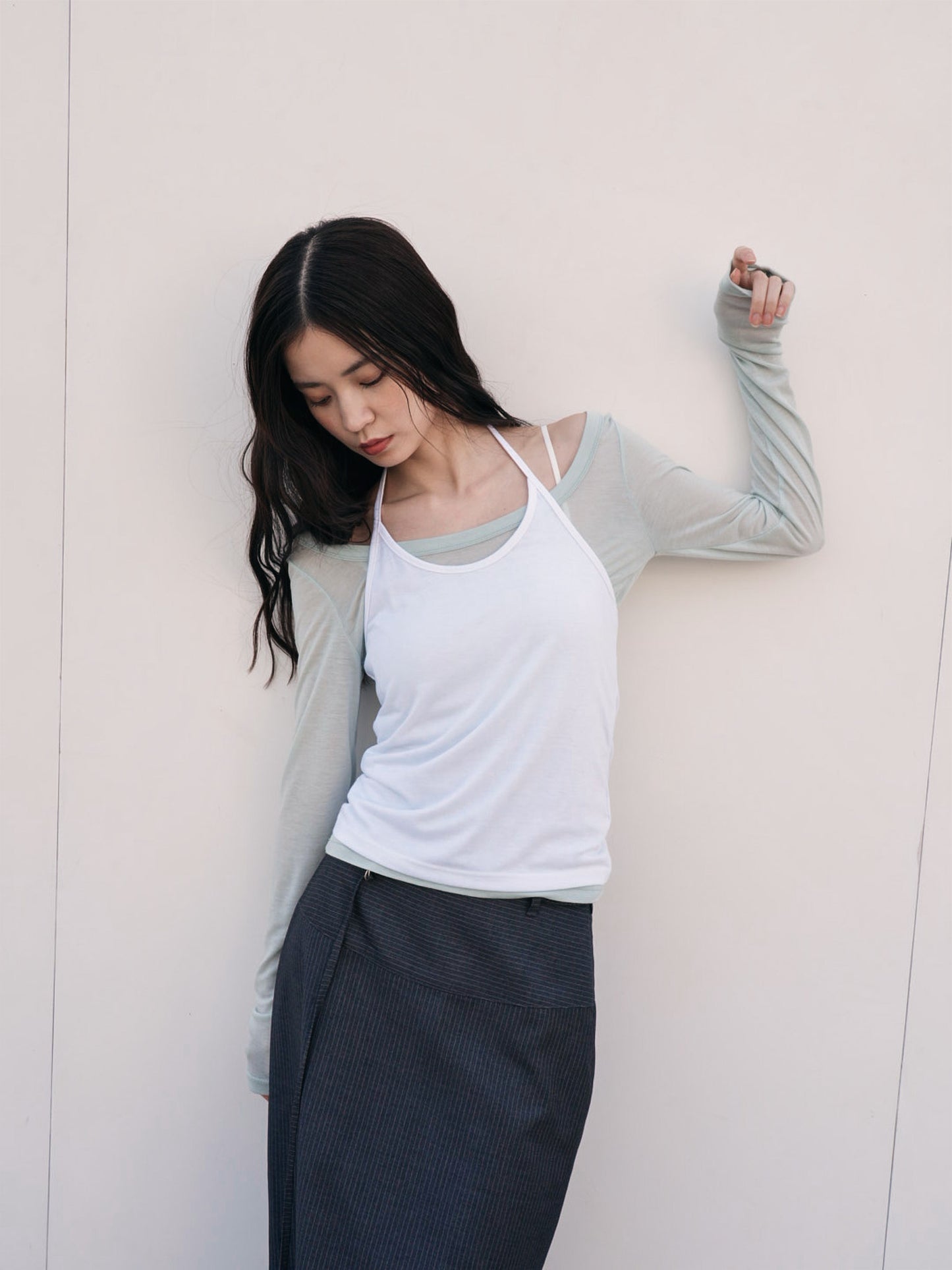 halter layered set tops