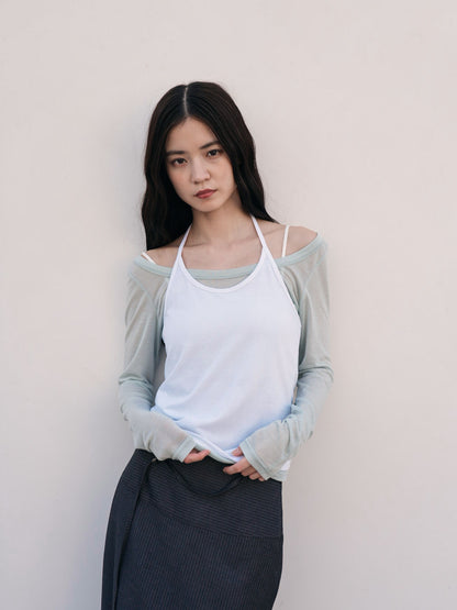 halter layered set tops