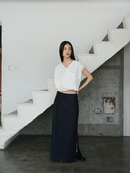 stripe maxi skirt