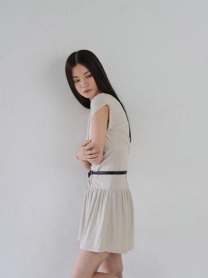 half shoulder gather tops