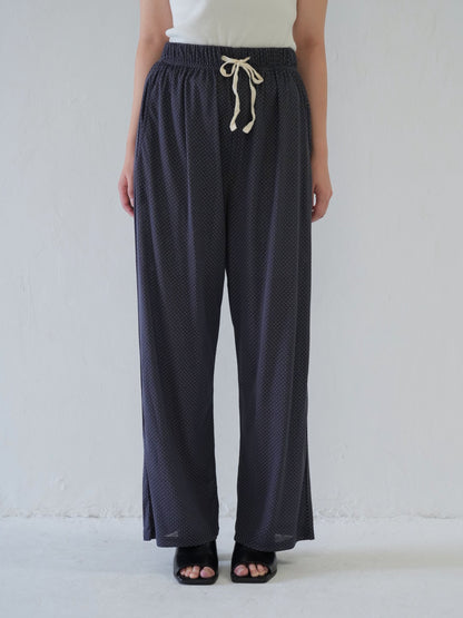 dot linen pants
