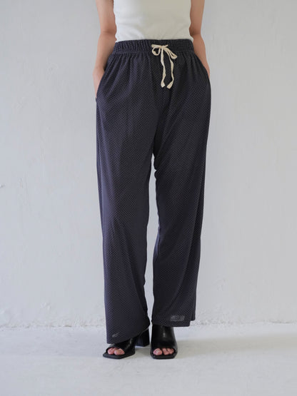 dot linen pants