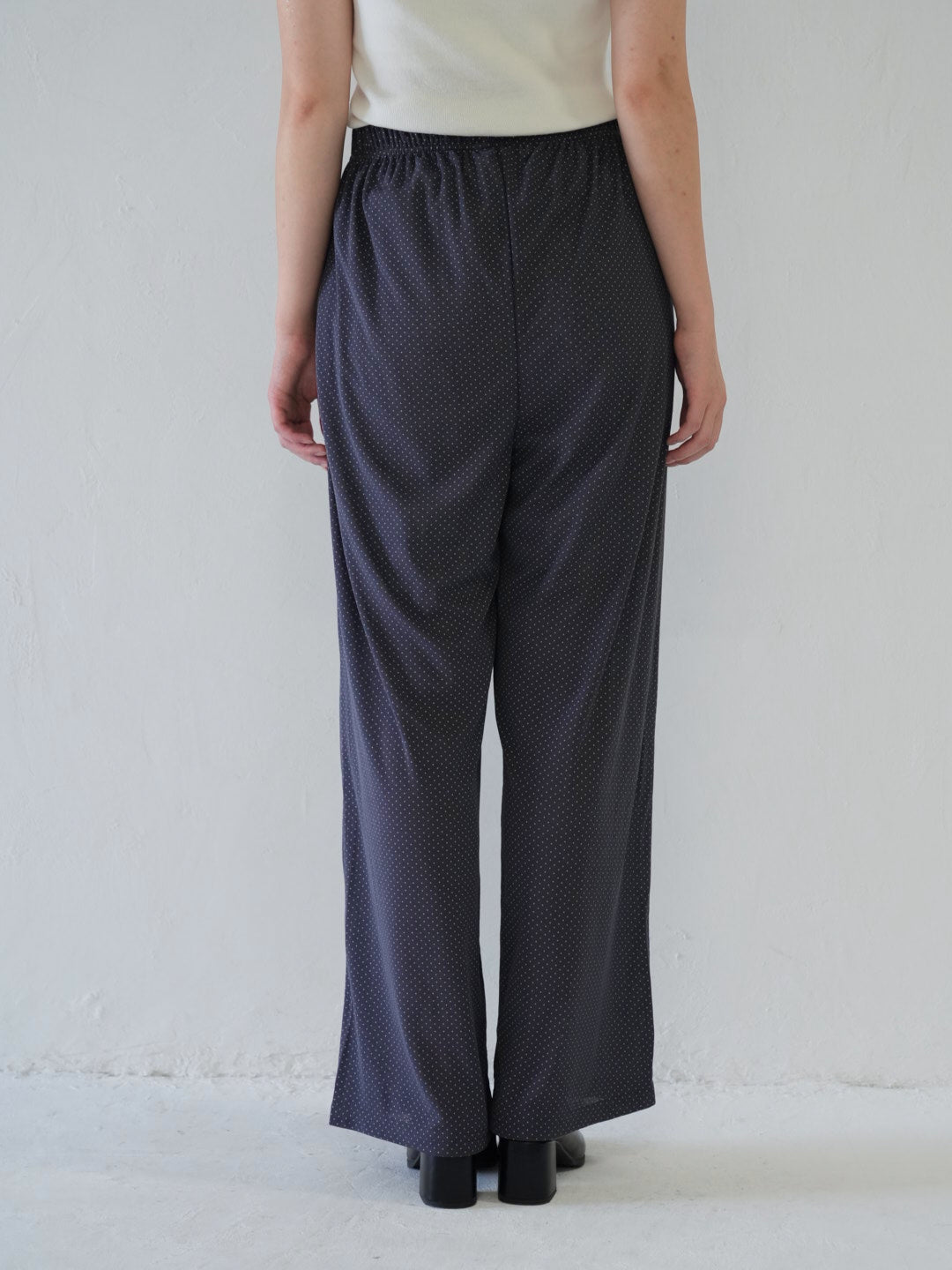 dot linen pants