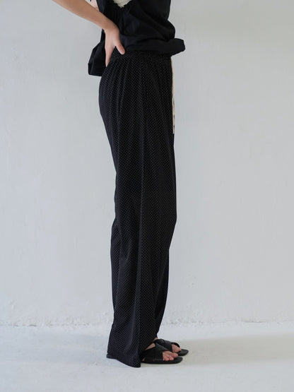 dot linen pants