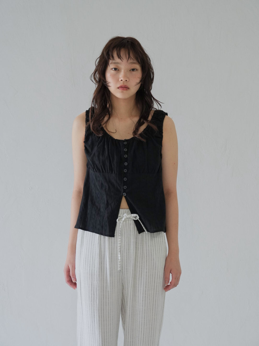 shirring summer blouse