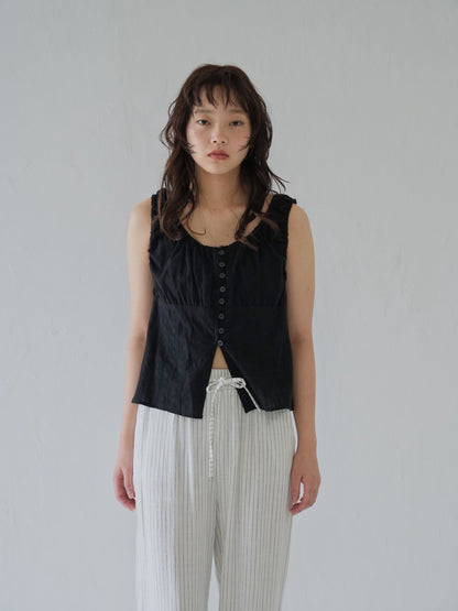 shirring summer blouse