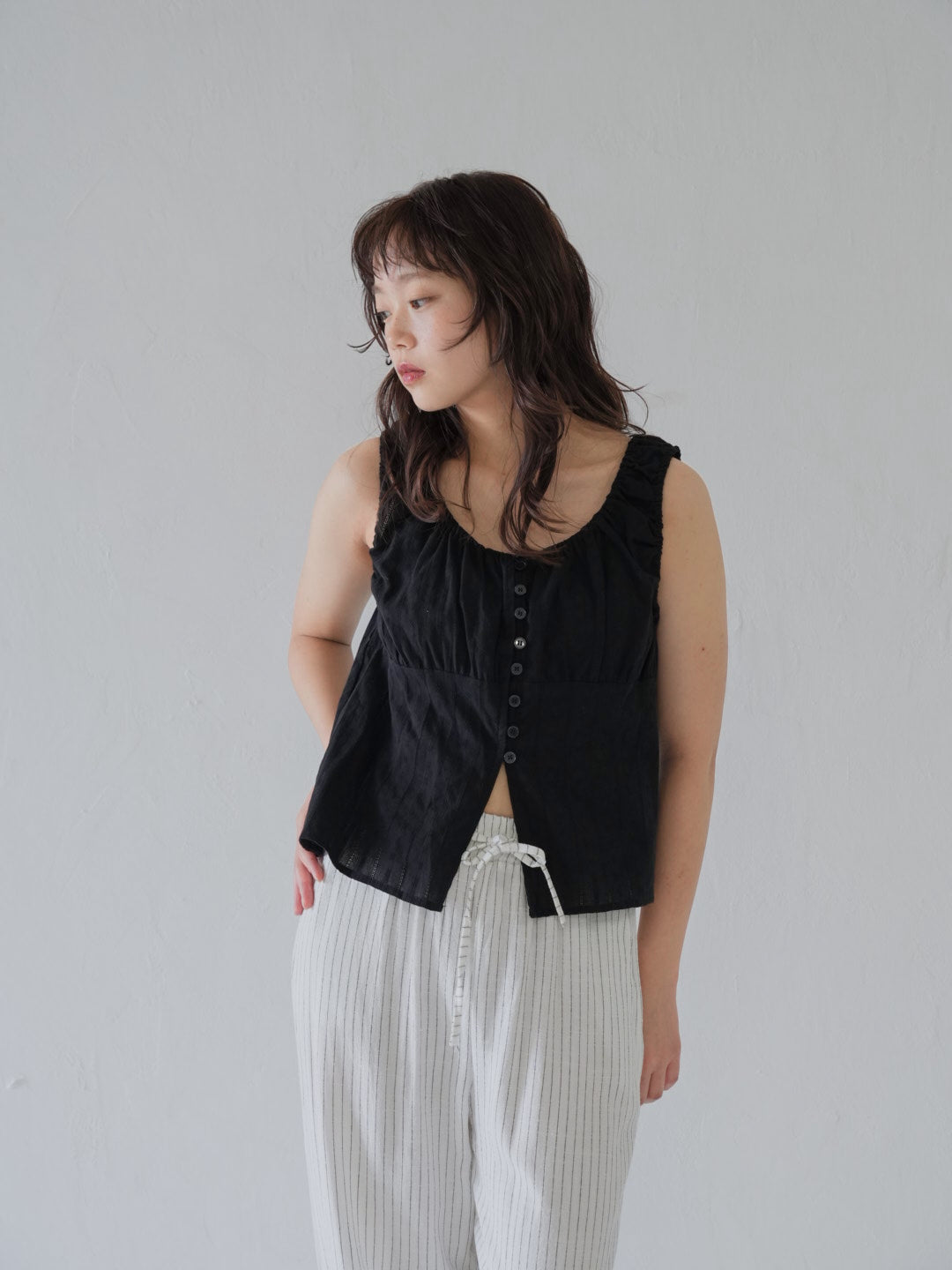 shirring summer blouse
