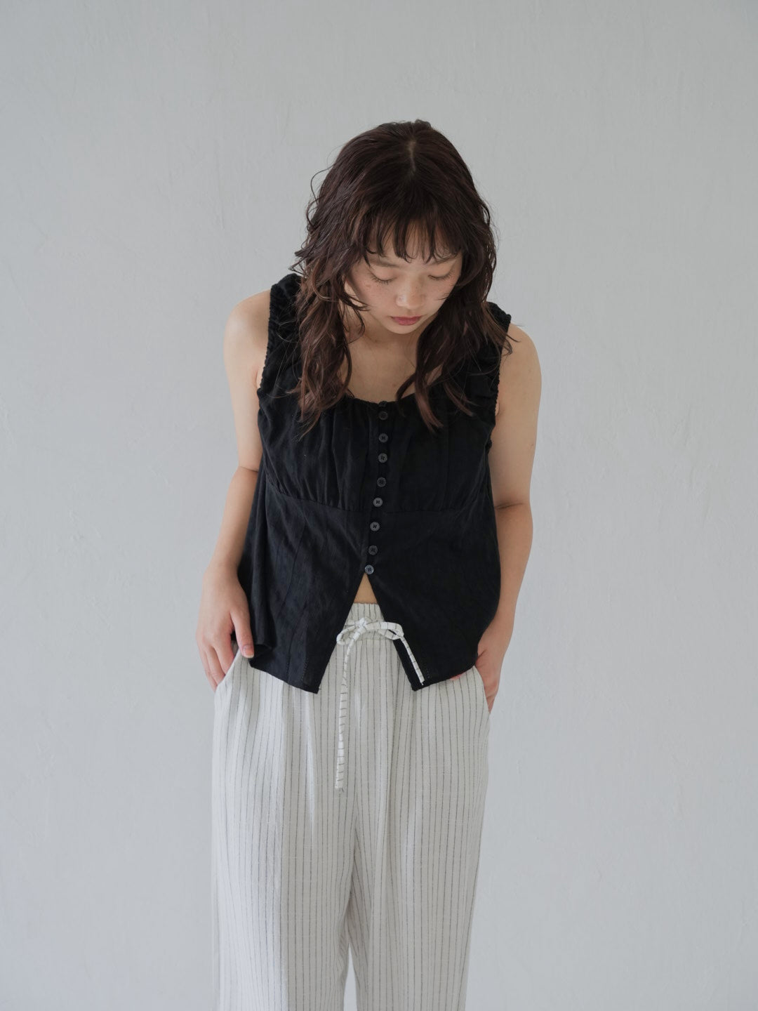 shirring summer blouse