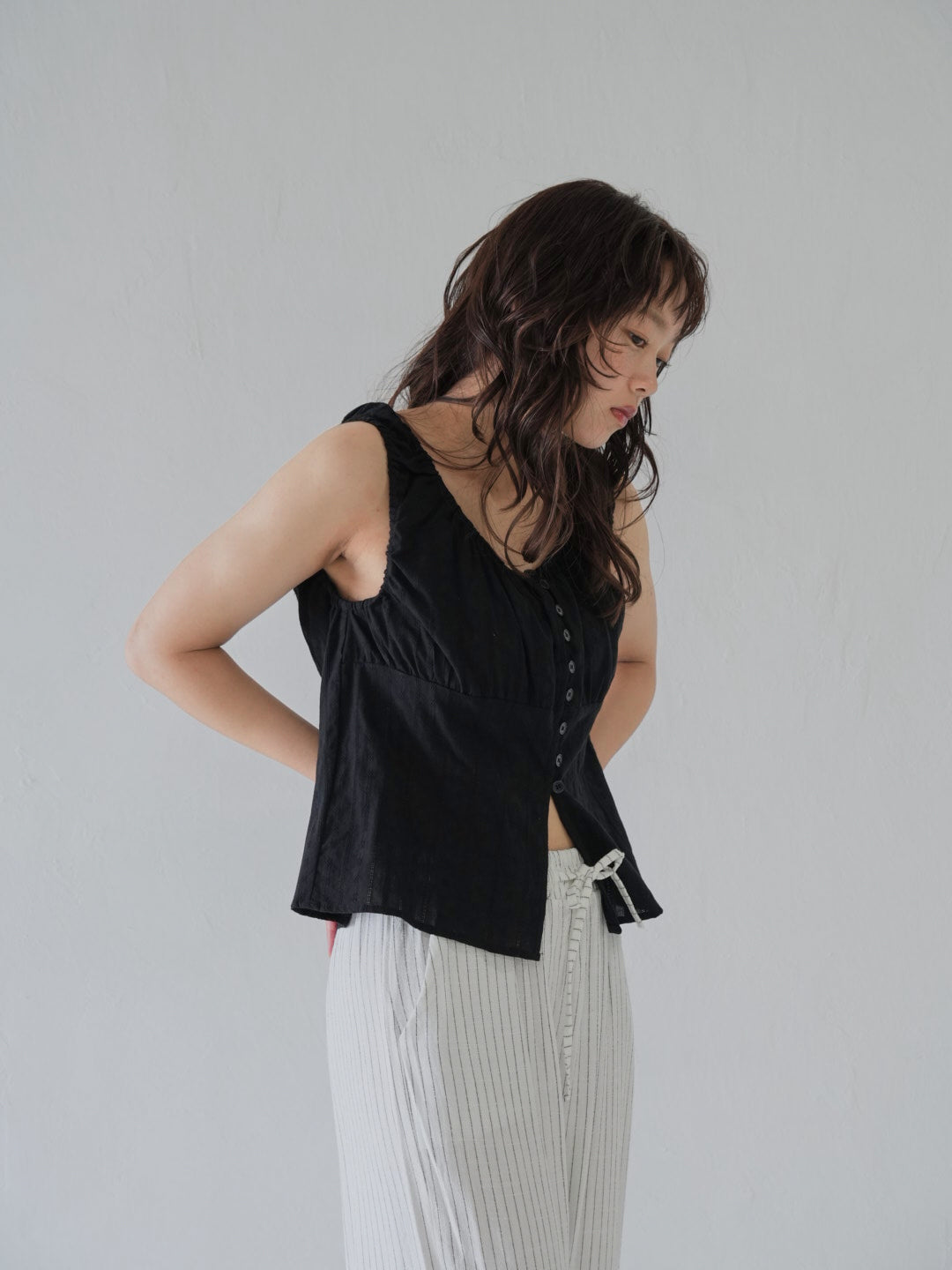 shirring summer blouse