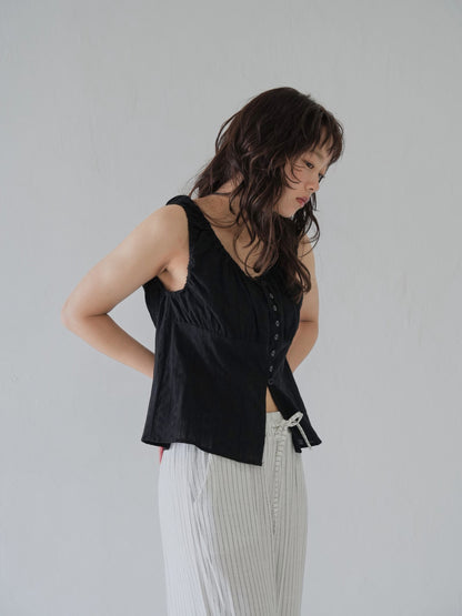 shirring summer blouse