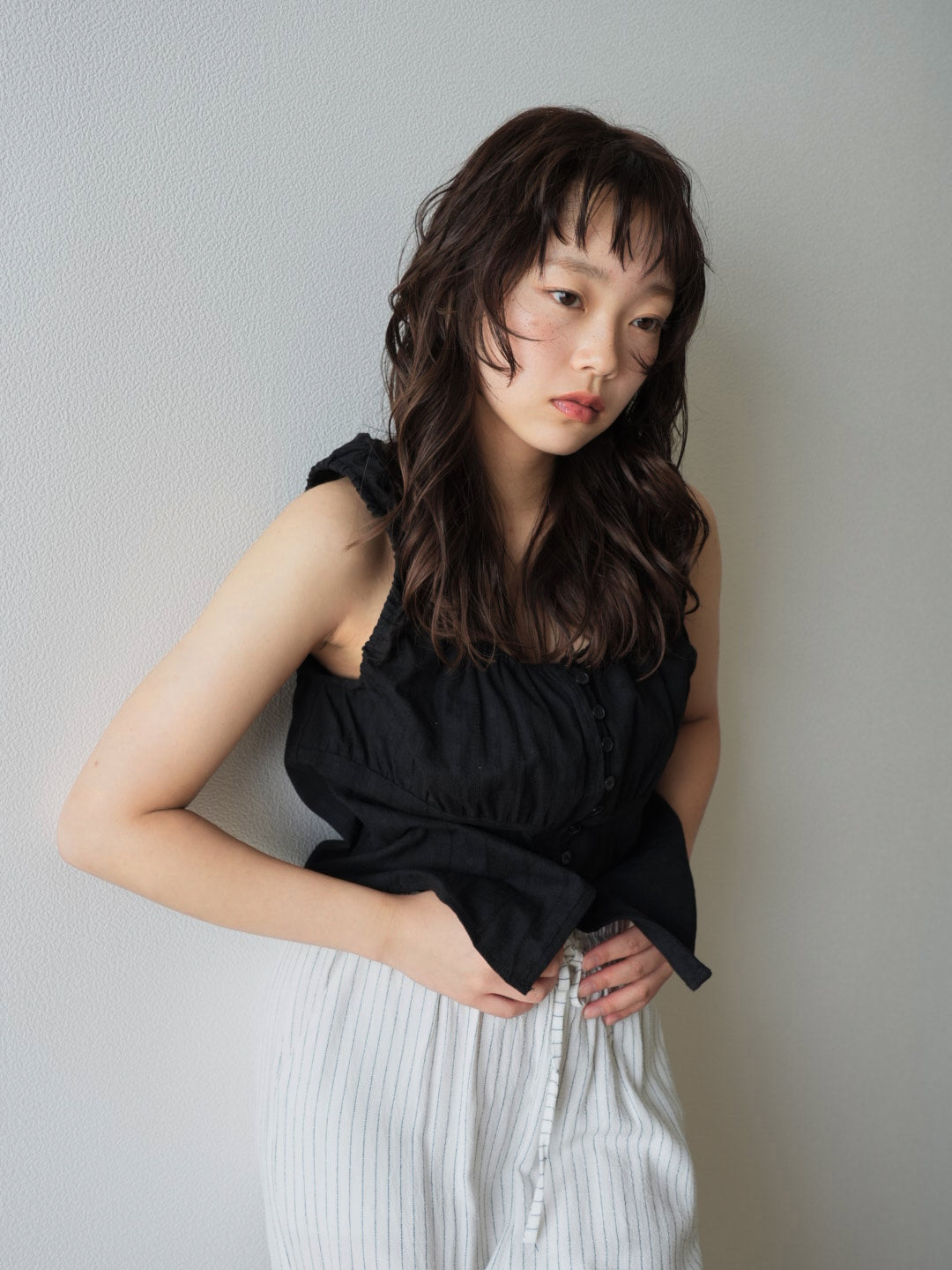 shirring summer blouse