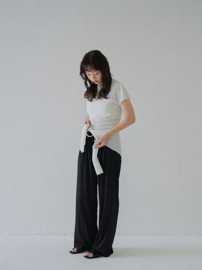 dot linen pants