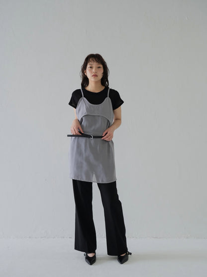 U neck sheer one piece