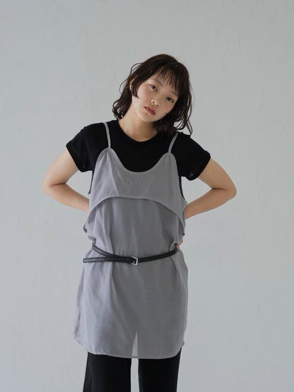 U neck sheer one piece