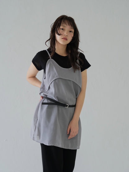 U neck sheer one piece