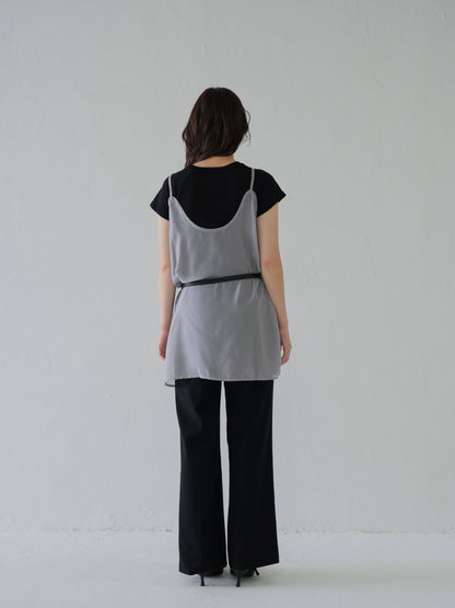 U neck sheer one piece