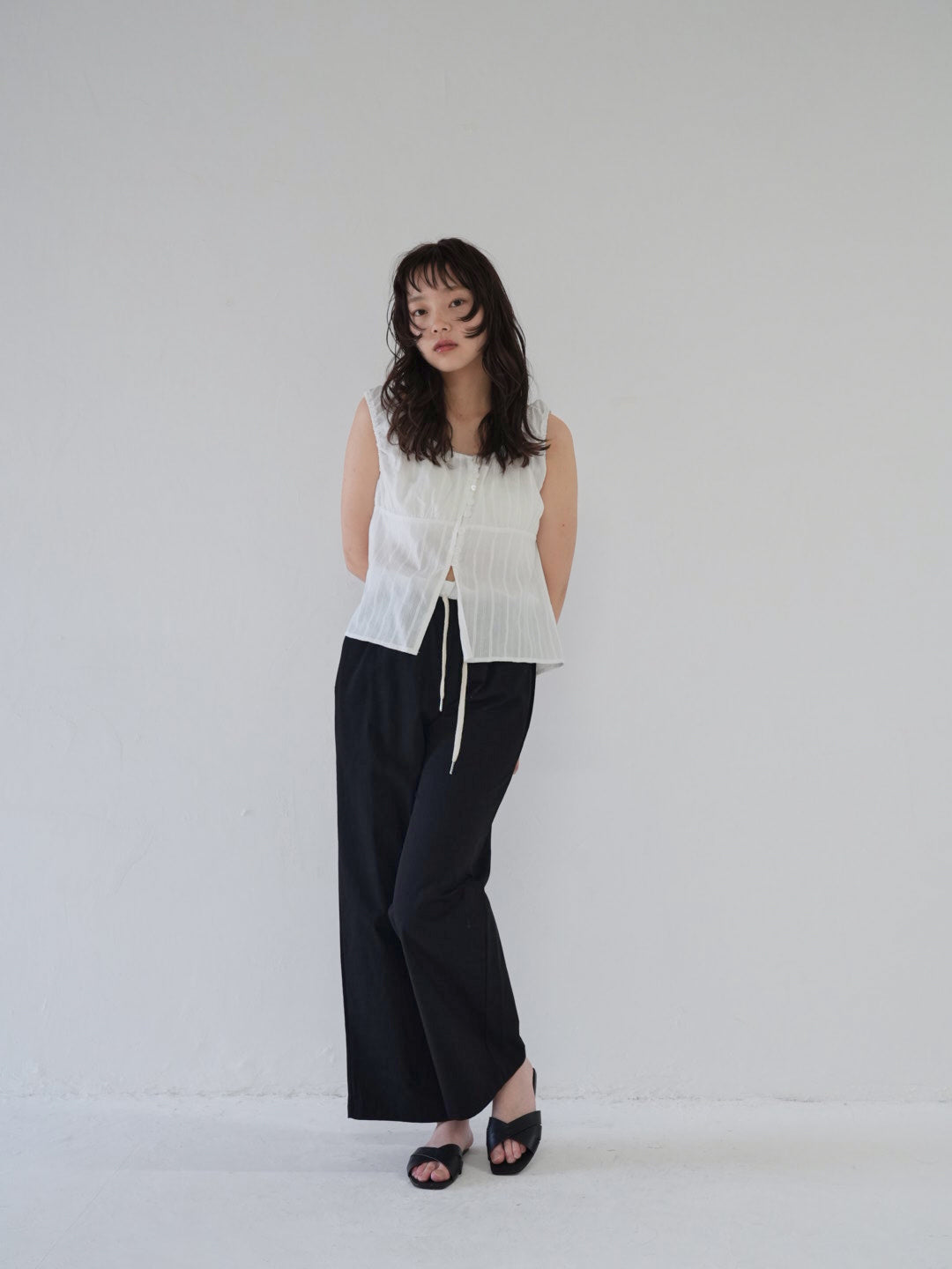 shirring summer blouse