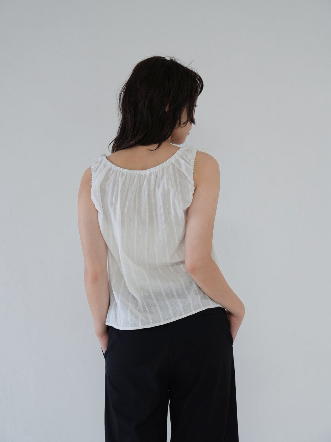 shirring summer blouse