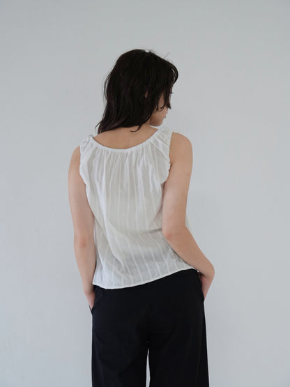 shirring summer blouse