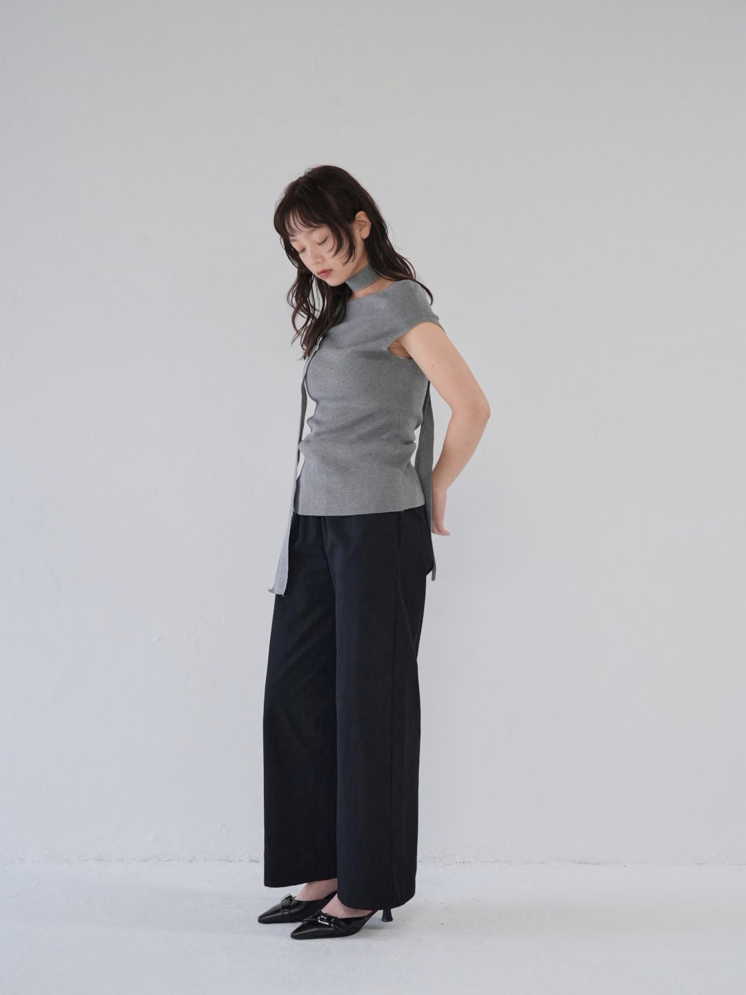 boat neck tie tops