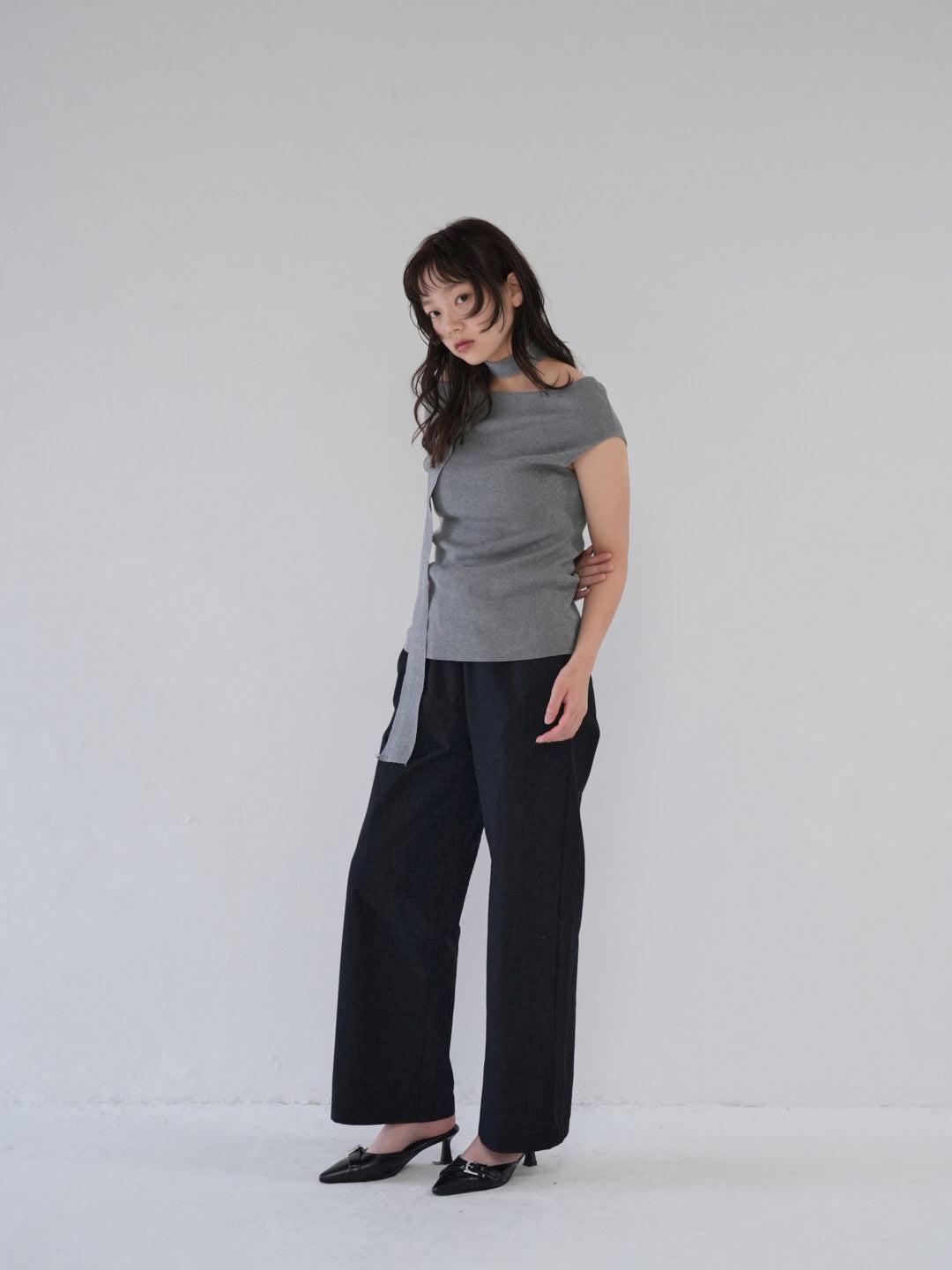 boat neck tie tops