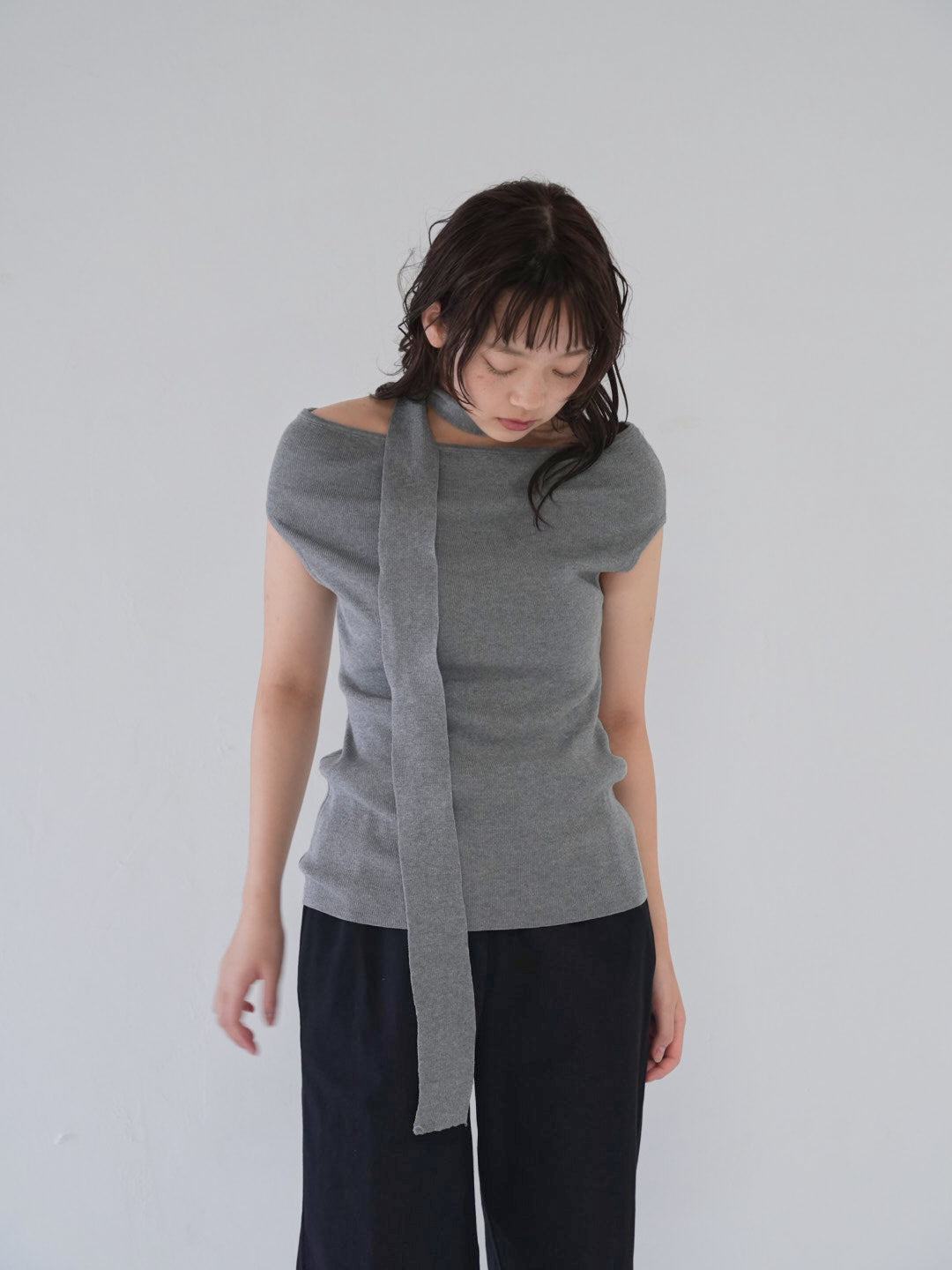 boat neck tie tops