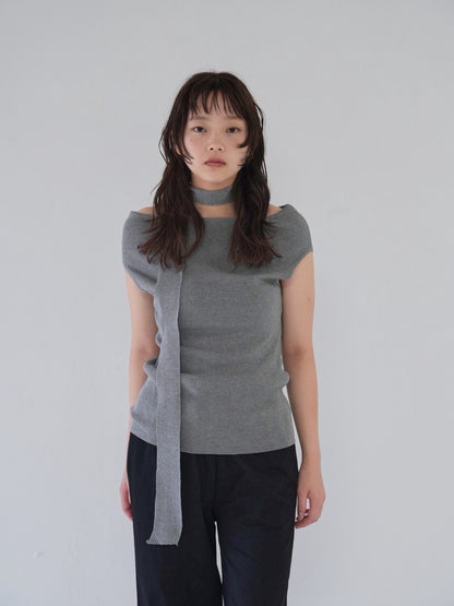 boat neck tie tops
