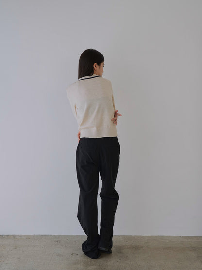 collar knit cardigan