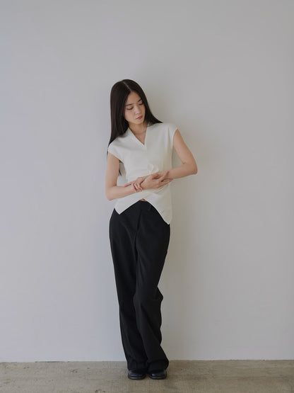 v warp knit top
