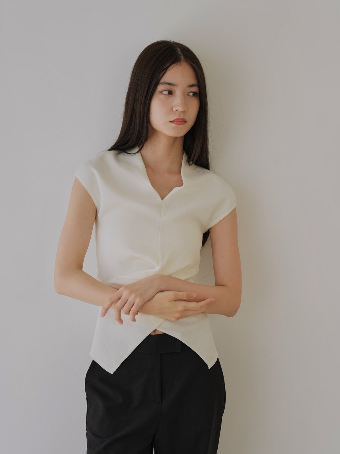 v warp knit top