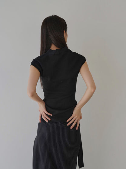 v warp knit top